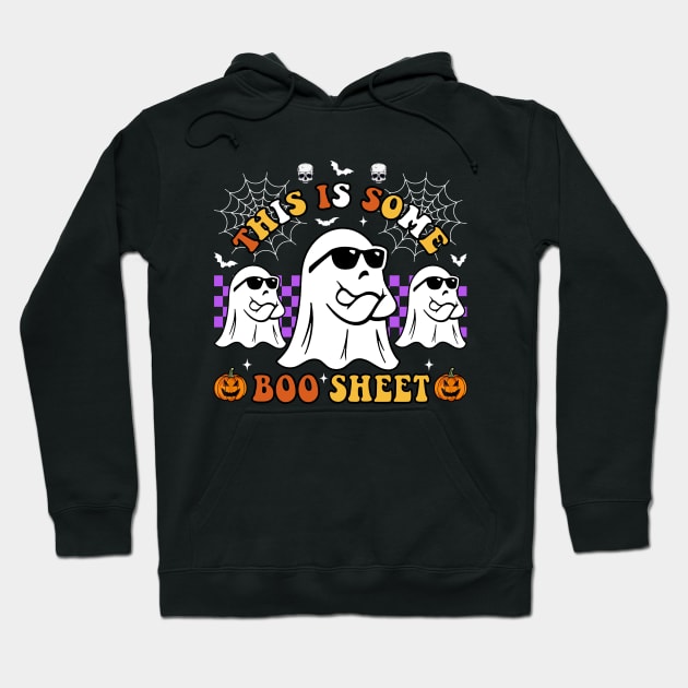 This Is Some Boo Sheet Funny Halloween Boo Ghost Hoodie by Magazine